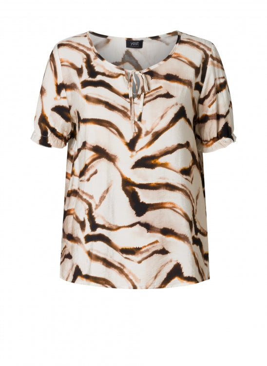 ICEY Blouse ~ Brown Zebra