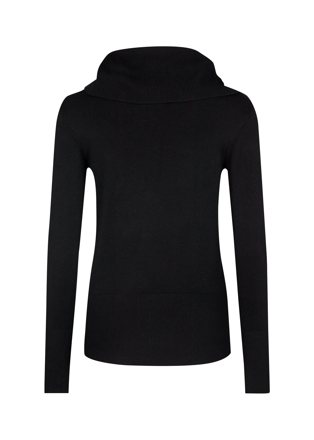 DOLLIE Cowl Neck Pullover in Black