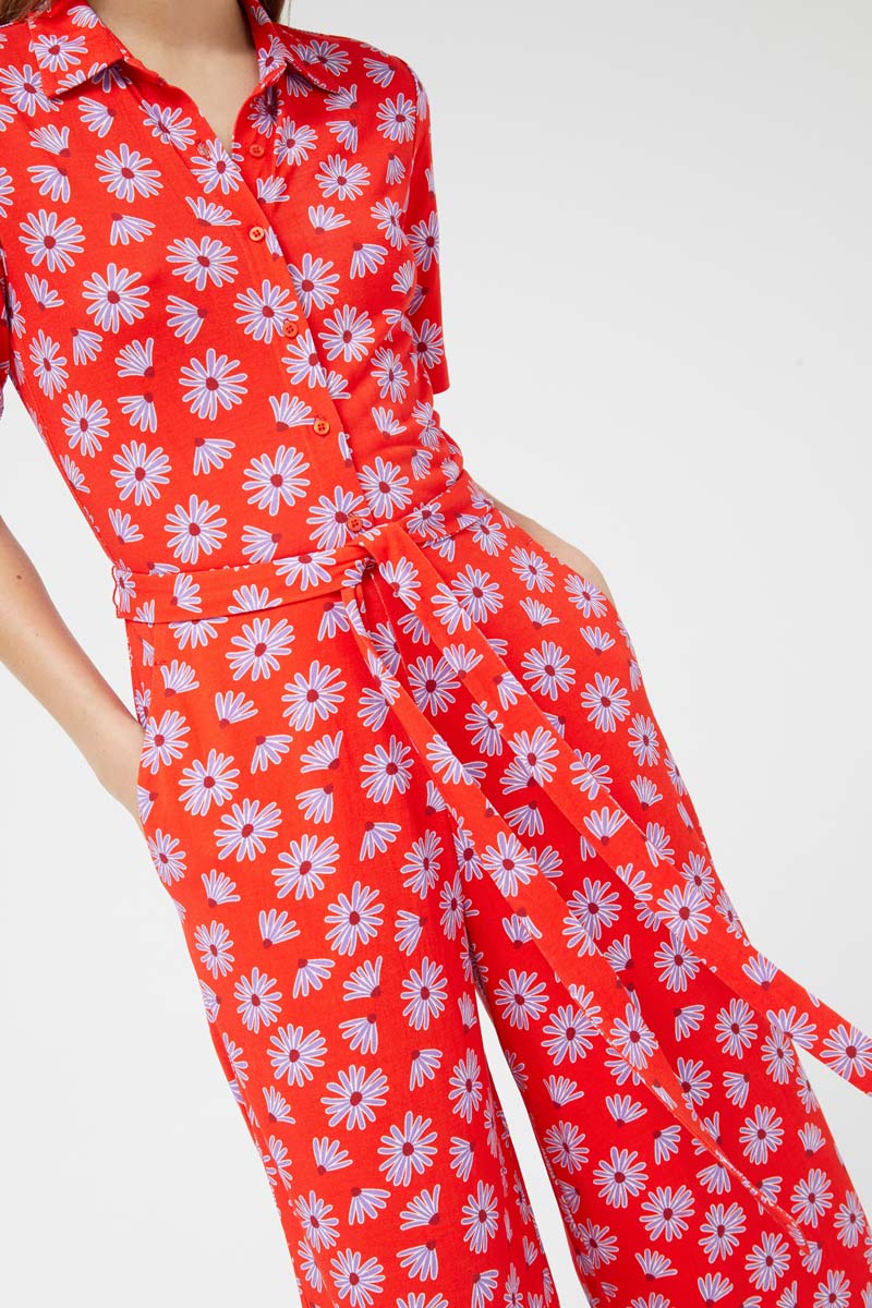 MIA Jumpsuit ~ Red Print