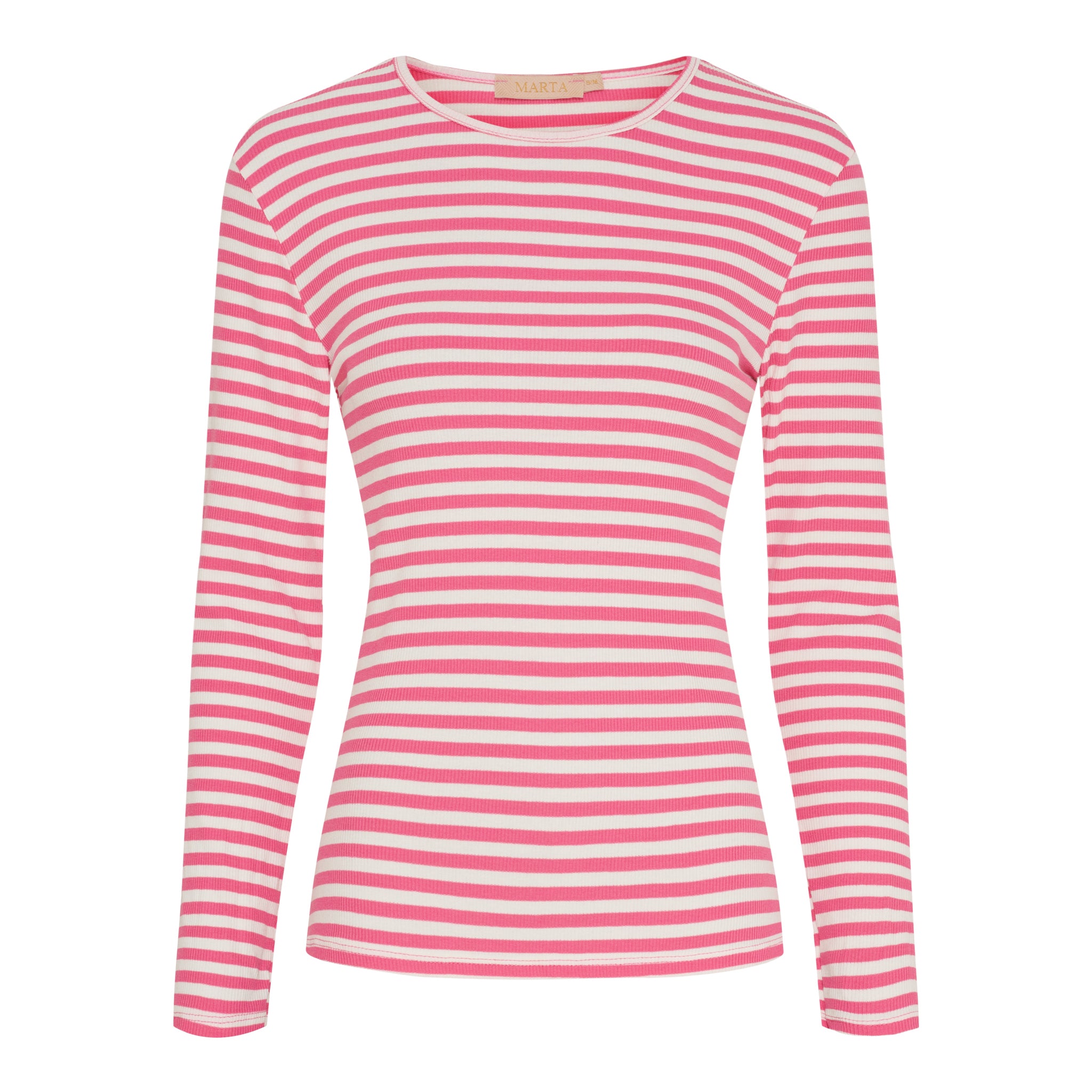 JOSIANE Long Sleeve Striped Tee ~ Pink