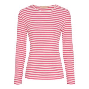 JOSIANE Long Sleeve Striped Tee ~ Pink