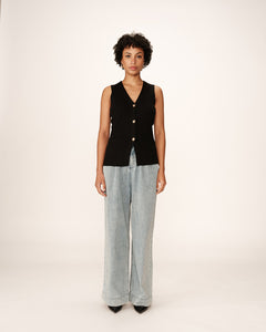 PANAMA Waistcoat ~  Cream, Black