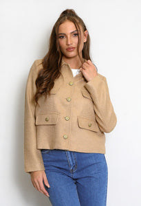 LORI Woven Jacket Camel