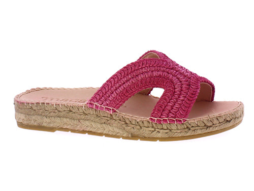 BETY Espadrilles Slider Sandal in Fuchsia