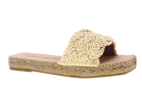 MIKO Espadrille Sliders in Cream