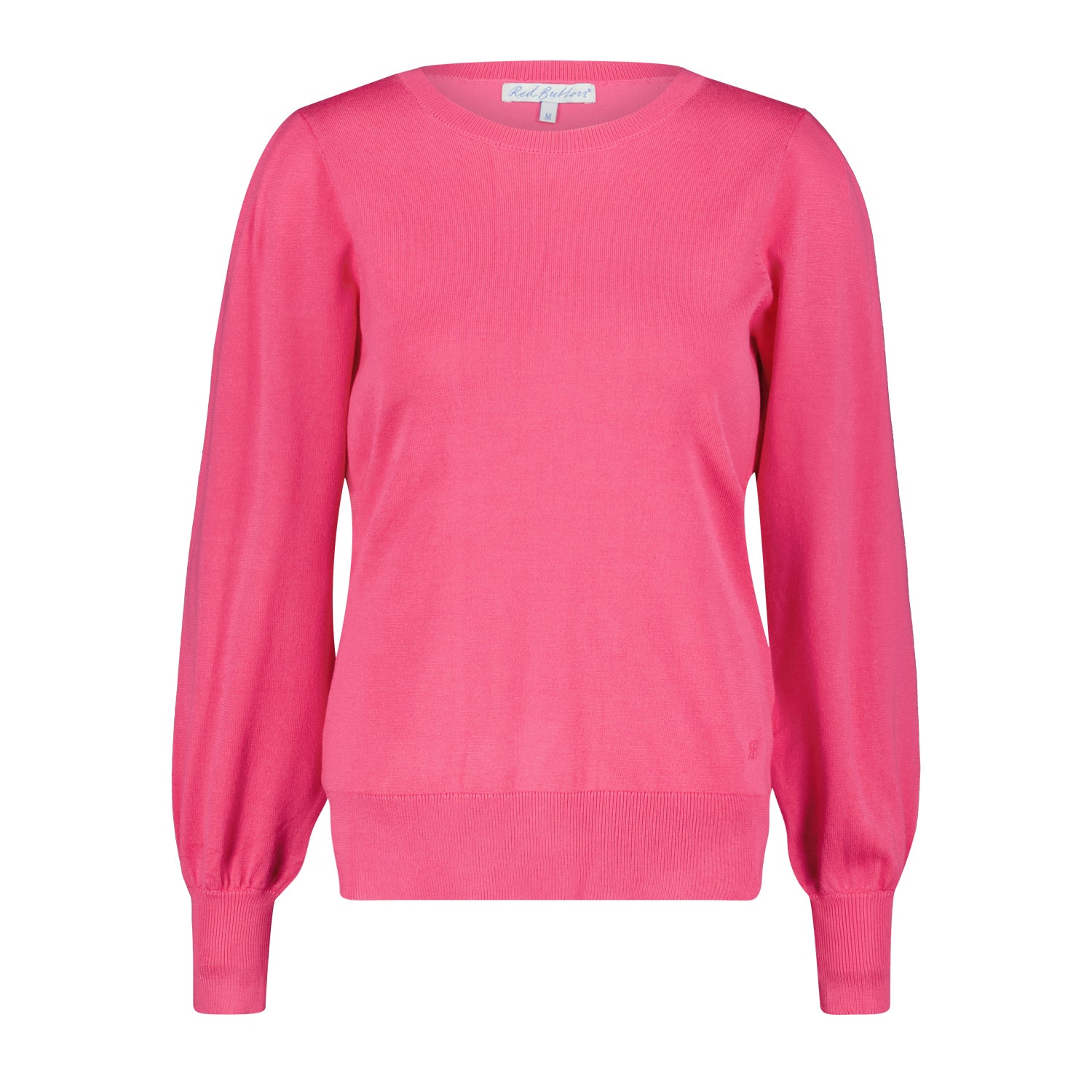Sweet Puff Long Sleeve Pullover in Raspberry