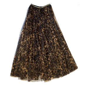 SERINNA Large Leopard Print Tulle Skirt